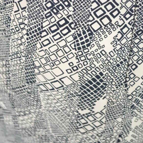 NWT Trina Turk Black Tan Beige Abstract Geometric Animal Print Silk Dress L 12 - Picture 8 of 10